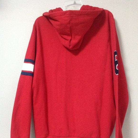 American Rag Men's Varsity Patch Red Hoodie Size L - Picture 5 of 8